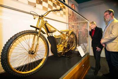 Ivan Maugers goldenes Bike steht heute im Museum