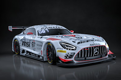 Ungewohnte Farbgebung für den Mercedes-AMG Team AKKODIS ASP #87