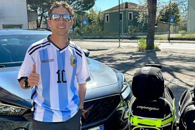 Andrea Migno auf dem Weg nach Argentinien