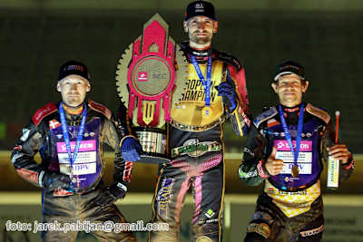 Die Top-3 der EM: Leon Madsen, Mikkel Michelsen und Janusz Kolodziej (v.l.)