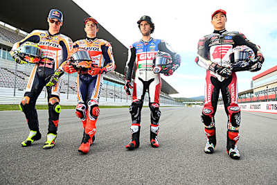 Das Honda-Quartett 2023: Joan Mir, Marc Márquez, Alex Rins und Taka Nakagami