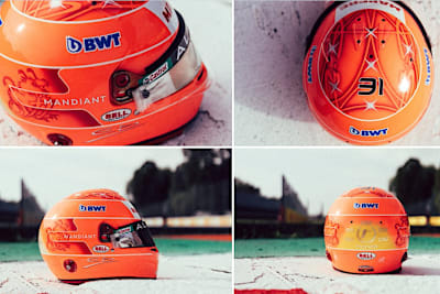 Das neue Helm-Design von Esteban Ocon