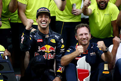 Daniel Ricciardo und Christian Horner