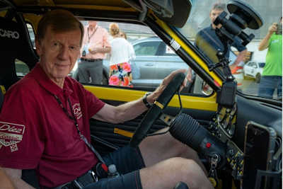 Walter Röhrl im Opel-Cockpit