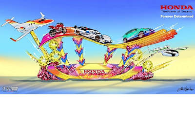 Hondas Ankündigung zur Rose Parade in Pasadena(USA - was haben die da für ein Motorrad gezeichnet? 