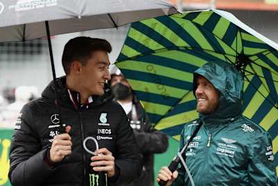 George Russell lobt den Intellekt von Sebastian Vettel  