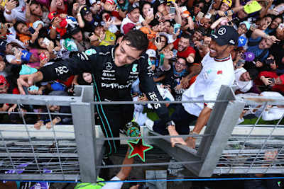 Keine Reibereien: George Russell und Lewis Hamilton