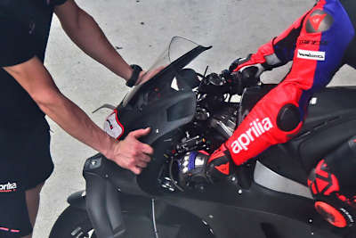 «Etwas Innovatives» an der Aprilia-Frontverkleidung