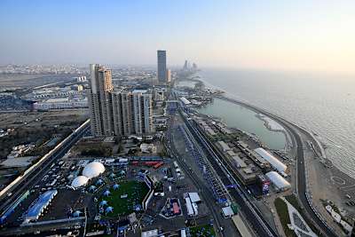 Die aktuelle Formel-1-Piste in Saudi-Arabien: 6,175 km lang und mit 27 Kurven gespickt