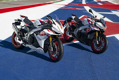 Augenweide: Aprilia RSV4 und Tuono V4 in Factory-Version und und Speed White