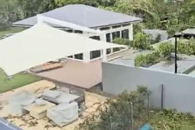 Das demolierte Haus von Casey und Adriana Stoner