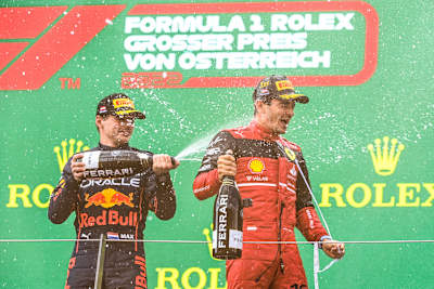 Max Verstappen und Charles Leclerc