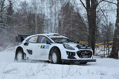 Ott Tänak bei der Otepää Rallye