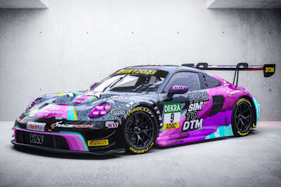 Der Bolide von Tim Heinemann wird im Starterfeld der DTM auffallen.