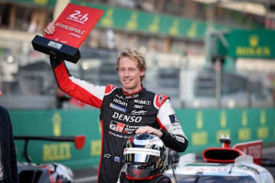 Im Toyota GR010 Hybrid holte Brendon Hartley die Pole-Position für die 24h Le Mans 2022