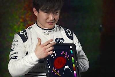 Yuki Tsunoda liess sich Einiges einfallen