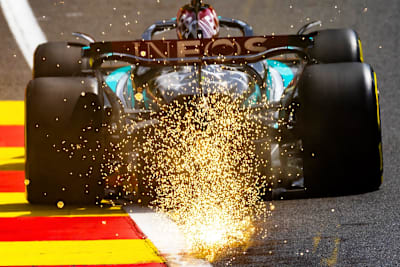 George Russell liess es knallen