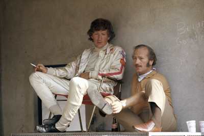 Monza 1970: Jochen Rindt mit Lotus-Chef Colin Chapman