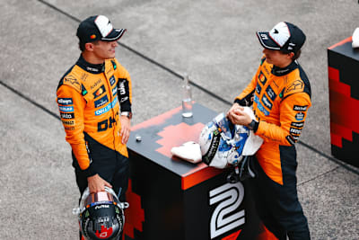 Die McLaren-Fahrer Lando Norris und Oscar Piastri