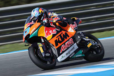 An der Kalex in den Ajo-Farben sind WP-Federelemente verbaut