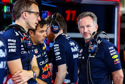 Pérez-Renningenieur Hugh Bird, Sergio Pérez und Christian Horner