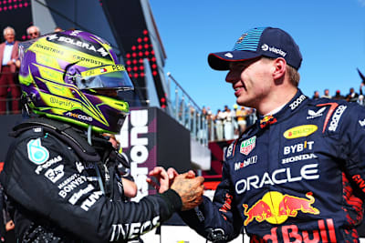 Lewis Hamilton und Max Verstappen