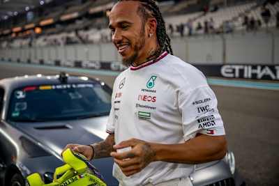 Lewis Hamilton in Abu Dhabi