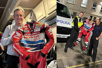 Das gestohlene Leder konnte John McGuinness nach wenigen Stunden wieder übergeben werden