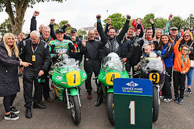 John McGuinness, Shaun Anderson, Adam McLean (vlnr.)