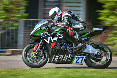 Das Motorrad und der Fahrer sind nach dem Sturz in Horice wieder einsatzbereit