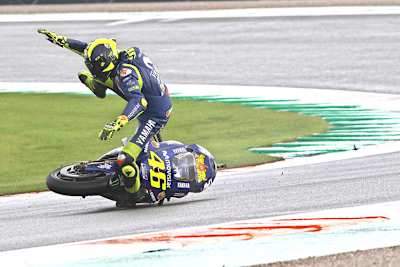 Ein Sturz von 155: Valencia 2018, Valentino Rossi.