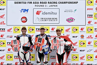 Motegi-Podest nach Lauf 2