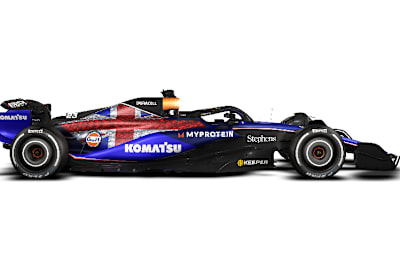 Die Williams-Sonderlackierung für Silverstone