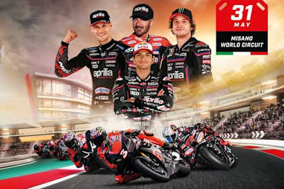 Teil des All-Stars-Events: Trackday mit den Aprilia-Werksfahrern