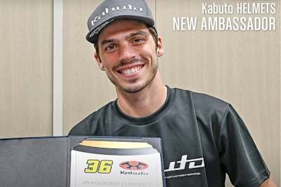 Jetzt mit Kappe von Kabuto: Honda-Pilot Joan Mir