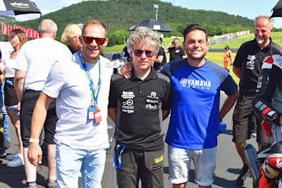 Hohe Promi-DIchte bei der IDM: Stefan Bradl, Steve Jenkner und Sandro Cortese (v.li.)