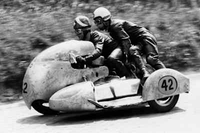 Florian Camathias 1959 mit Beifahrer Hilmar Cecco