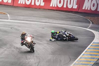 Marvin Fritz (Yamaha) stürzte in Runde 1