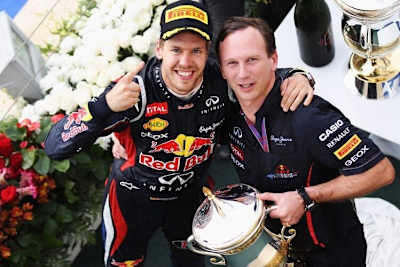 Sebastian Vettel und Christian Horner feierten gemeinsam vier WM-Titel