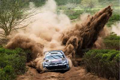 Take five: Der Ire Elfyn Evans gewann die Safari-Rallye Kenia. Für Toyota der fünfte Erfolg in Folgege ge