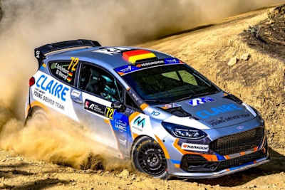 Bei der Akropolis auf brutalen Schotterpisten mit Punkten in der Junior-WM: Clarie Schönborn