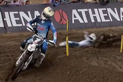 Kay de Wolf geht in Führung, Mathys Valin stürzt