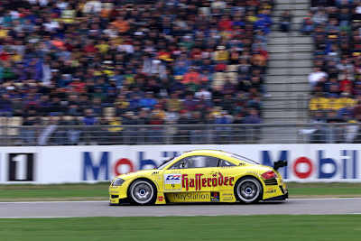 Mit dem Abt-Audi TT-R begann 2000 das DTM-Abenteuer des Teams - ein solches Fahrzeug wird im Fahrerlager in Hockenheim ausgestellt