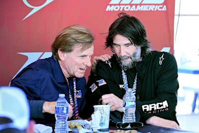 Wayne Rainey mit Keanu Reeves