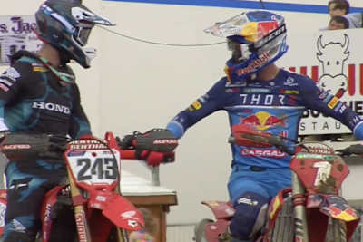 Tim Gajser gewann den ersten Lauf vor Jorge Prado