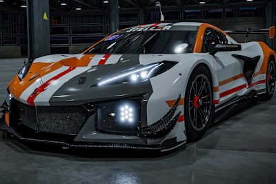 Die Corvette Z06 GT3.R im Farbkleid von Steller Motorsport