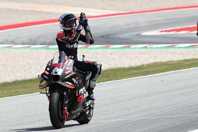 Mai 2024: Aleix Espargararo nach seinem Sprint-Sieg in Barcelona