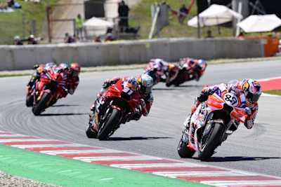 Jorge Martin im Kampf gegen Pedro Acosta und Sieger Pecco Bagnaia