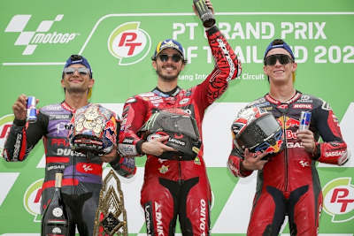 Die Top-3 MotoGP-Piloten in Thailand: Bagnaia siegt vor Martin und Acosta