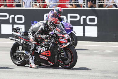 Startbereit für den Catalunya-GP: Aprilia-Testpilot Lorenzo Savadori